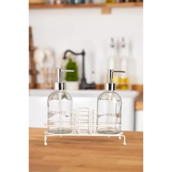 Novy Standlı 2li Sıvı Sabunluk (White)