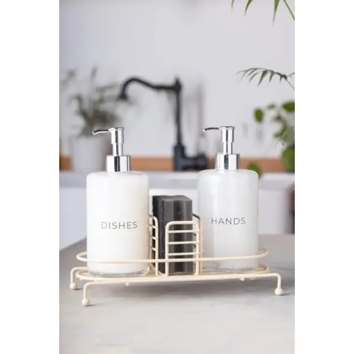 Novy Standlı 2li Sıvı Sabunluk (White)