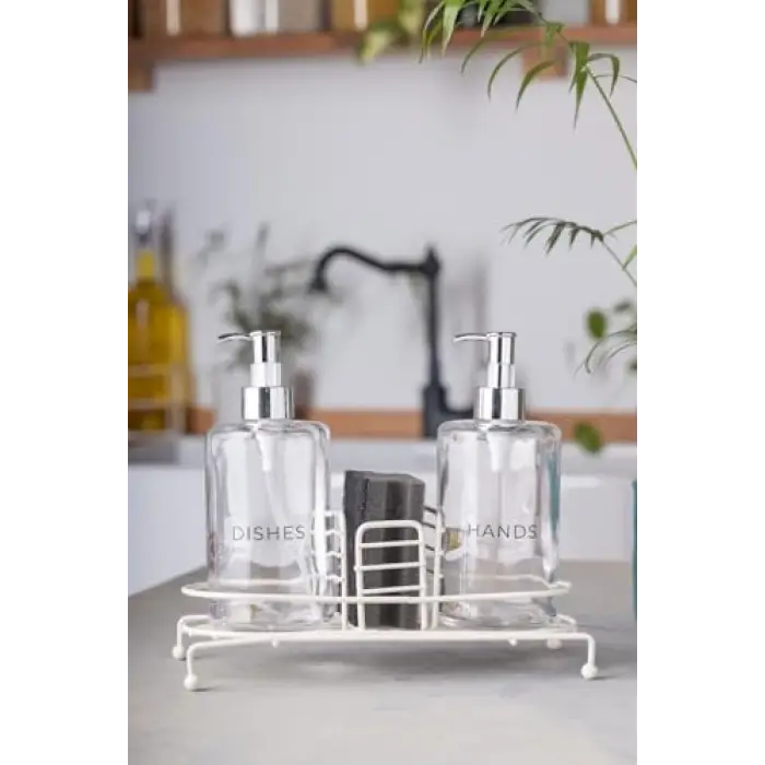 Novy Standlı 2li Sıvı Sabunluk (White)