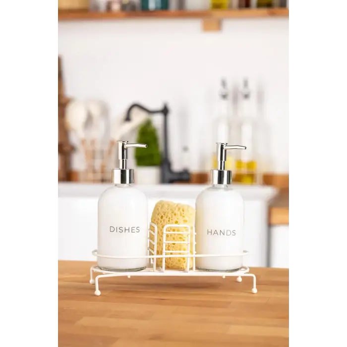 Novy Standlı 2li Sıvı Sabunluk (White)