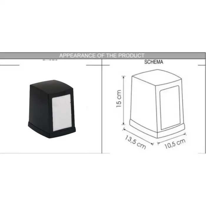 NP100B Siyah Masa Üstü Peçete Dispenseri