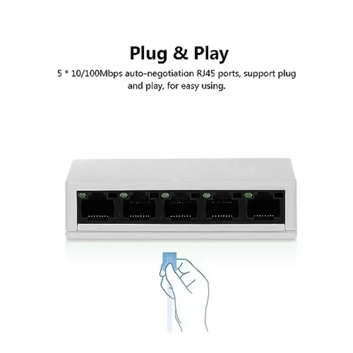 NR3 5 Port LED Işıklı 100Mbps Ethernet Switch