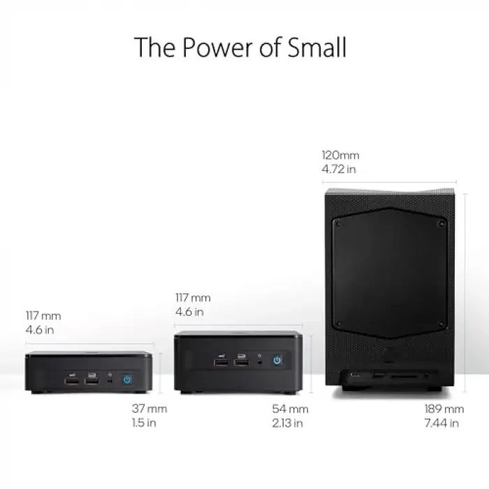 NUC12 Pro Slim Kit barebone mini PC, Intel Core i7-1260P, Ram ve disk yok, FreeDOS