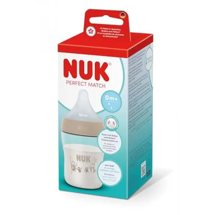 NUK Perfect Match PP Biberon, 150 ml, Maymun