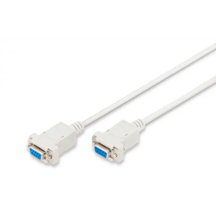 Null-Modem Kablo, D-Sub 9 - D-Sub 9, Dişi - Dişi, 1.8m