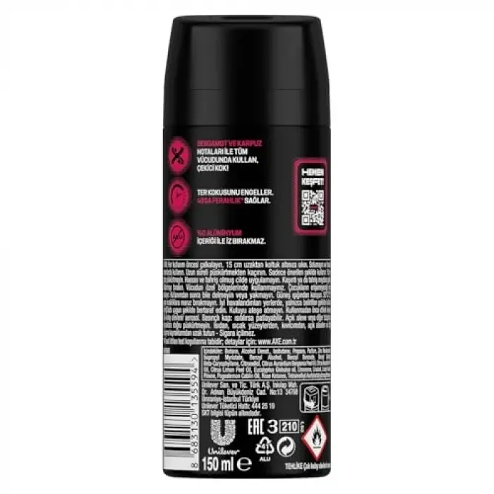 Number 10 vücut spreyi deodorant 150 ml