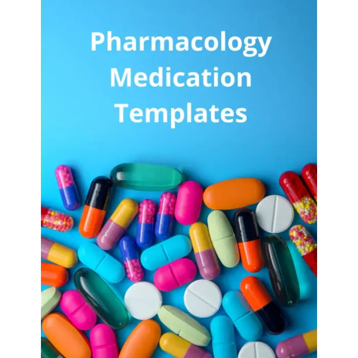 Nursing Pharmacology: Blank Medication Template Notebook