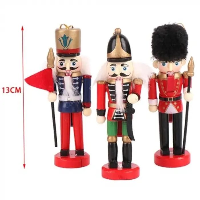 Nutcracker Premium Ahşap Fındıkkıran Asker Figürleri (6lı), 13 cm