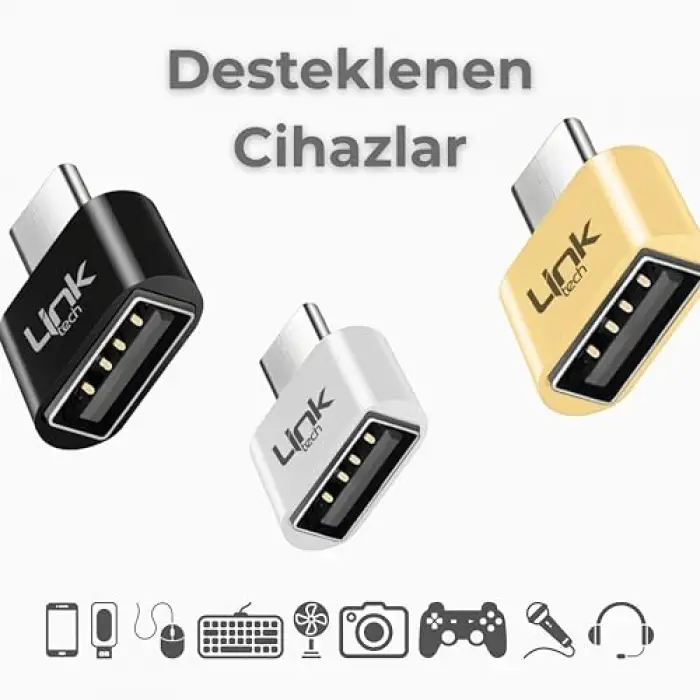 O192 USB - Type-C Dönüştürücü OTG Metal Adaptör Siyah