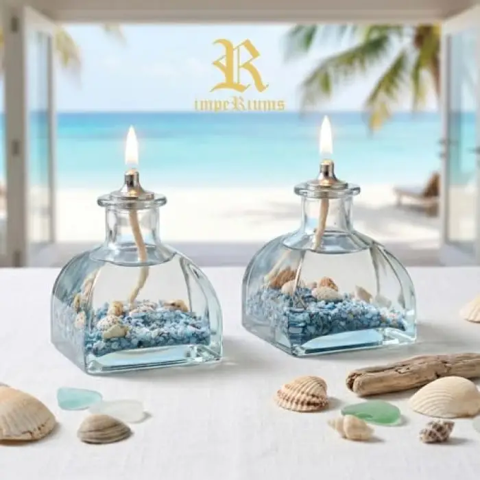 Ocean Blue Dekoratif Kandil Mum 2li Set