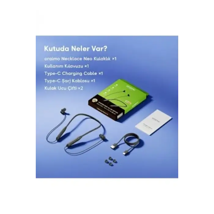 Oeb-310 Boyun Bantlı Bluetooth Kulaklık, Gravity Black