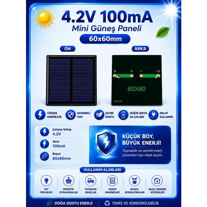 OEM 4.2V 100MA 60X60MM Güneş Paneli - Solar Panel
