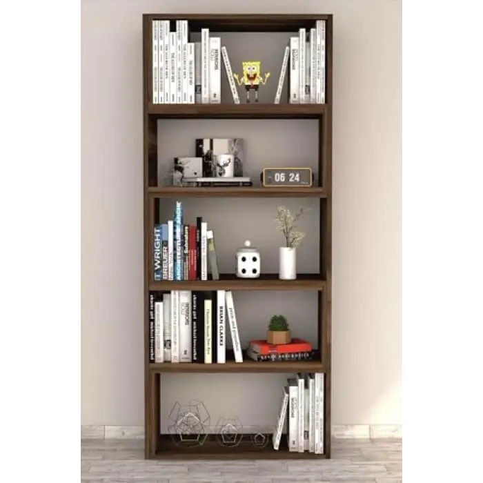 Office Dekoratif Kitaplık Ceviz