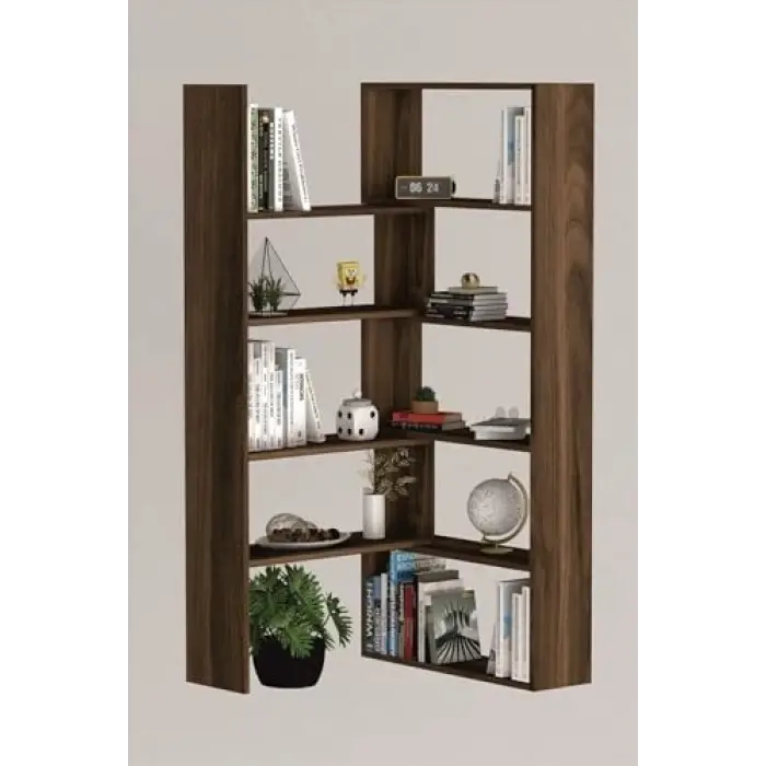Office Dekoratif Kitaplık Ceviz