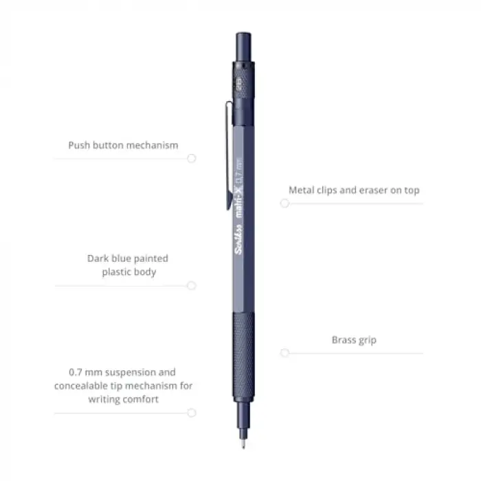 Office Matri-X Versatil 0.7 Mm Lacivert Şeffaf Amb.