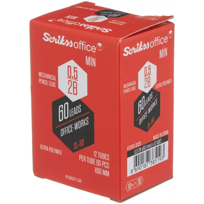 Office Sl60 Min, 12lik Kutu, 2B, 0.5 mm