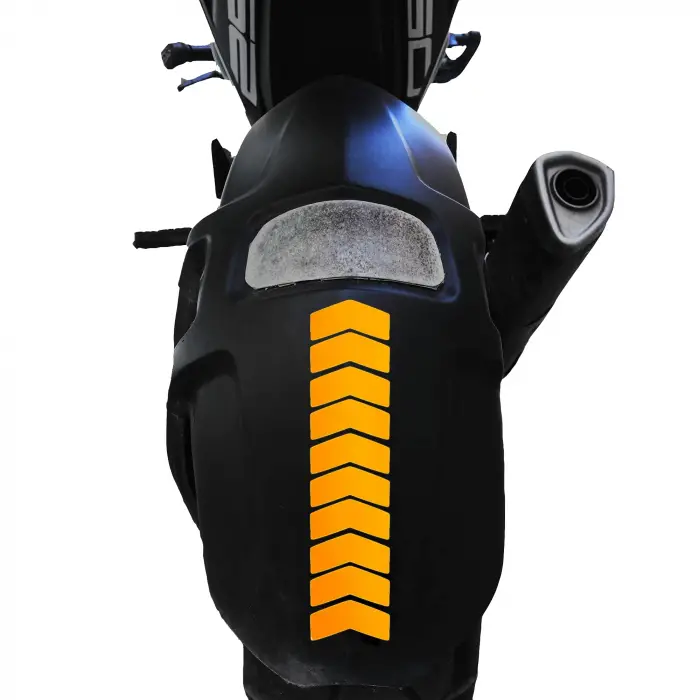 Ok Tasarımlı Floresan Turuncu Çamurluk Kask Stickerı