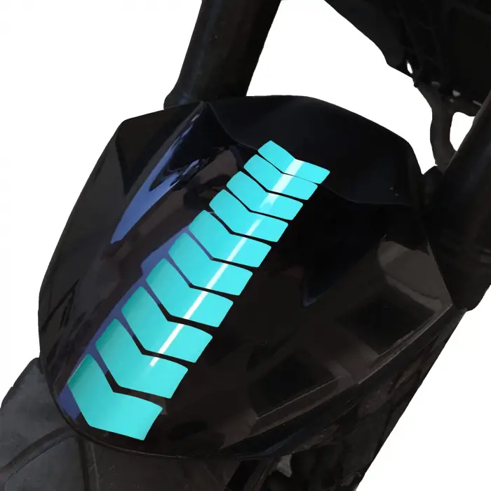 Ok Tasarımlı Nane Yeşili Çamurluk Kask Stickerı