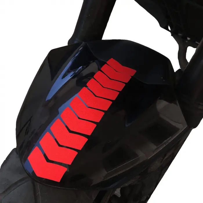 Ok Tasarımlı Reflektif Kırmızı Çamurluk Kask Sticker