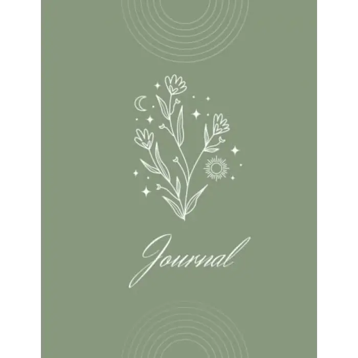 Olive Green Journal, 8.5x11in, 200pg