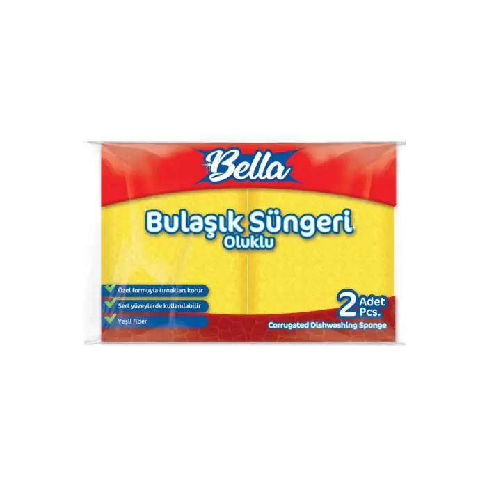 Oluklu Bulaşık Süngeri 2li Paket