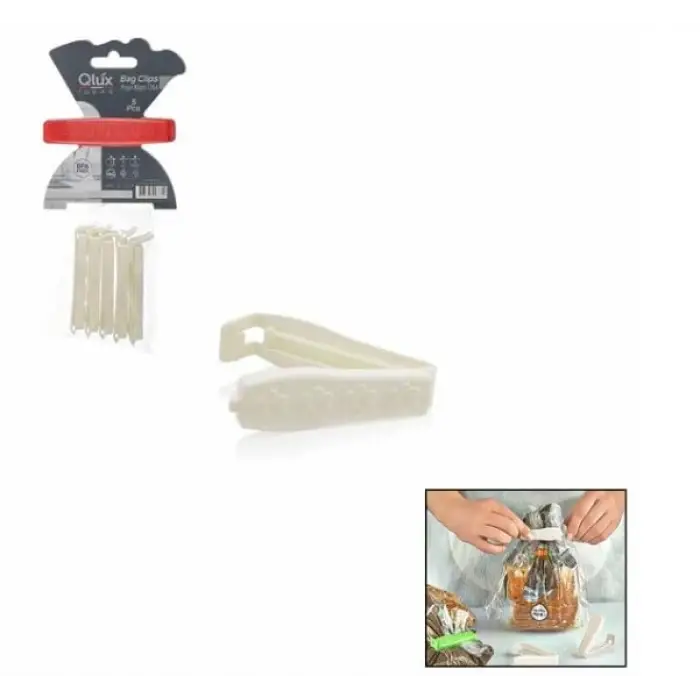 Olux Poşet Klipsi Seti, Plastik, 5 Adet