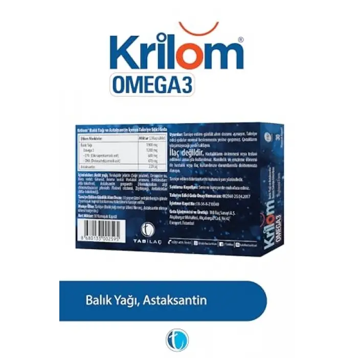Omega 3 balık yağı, 30 yumuşak kapsül