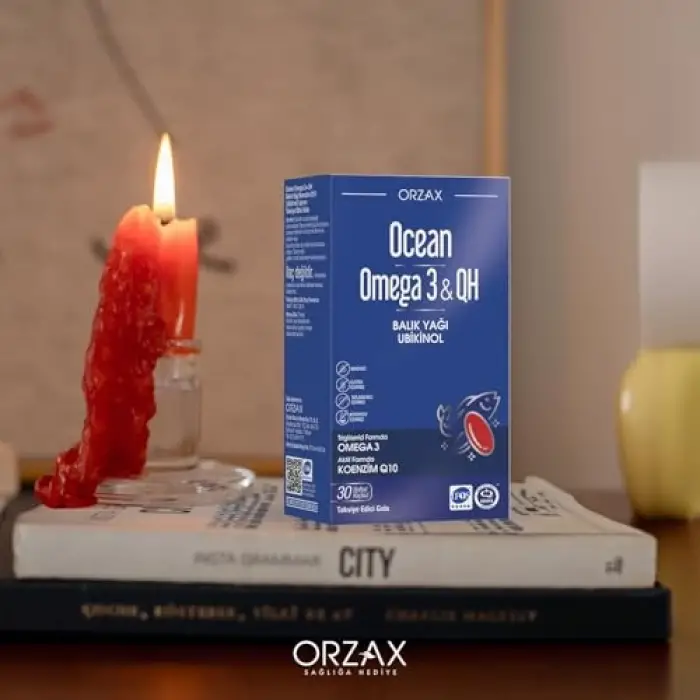 Omega 3 ve QH içeren 30 kapsül