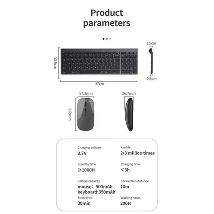 Onezero Kablosuz Türkçe Klavye Mouse Set Şarjlı Klavye Mouse 2.4G USB Dongle ve Bluetooth Bağlantılı Ergonomik Tasarım Kablosuz Keyboard Fare Titanyum Renk ZR609