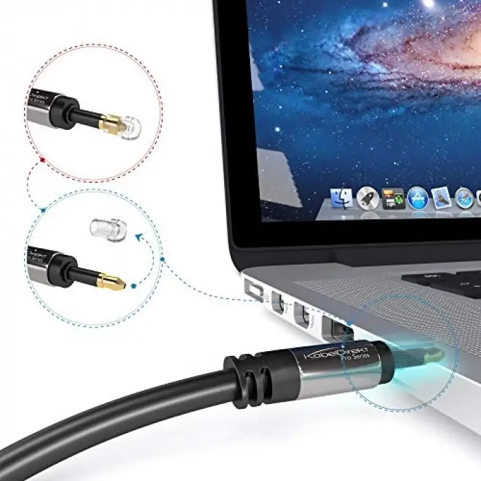 Optik ses Mini-TOSLINK kablosu – 1,5m