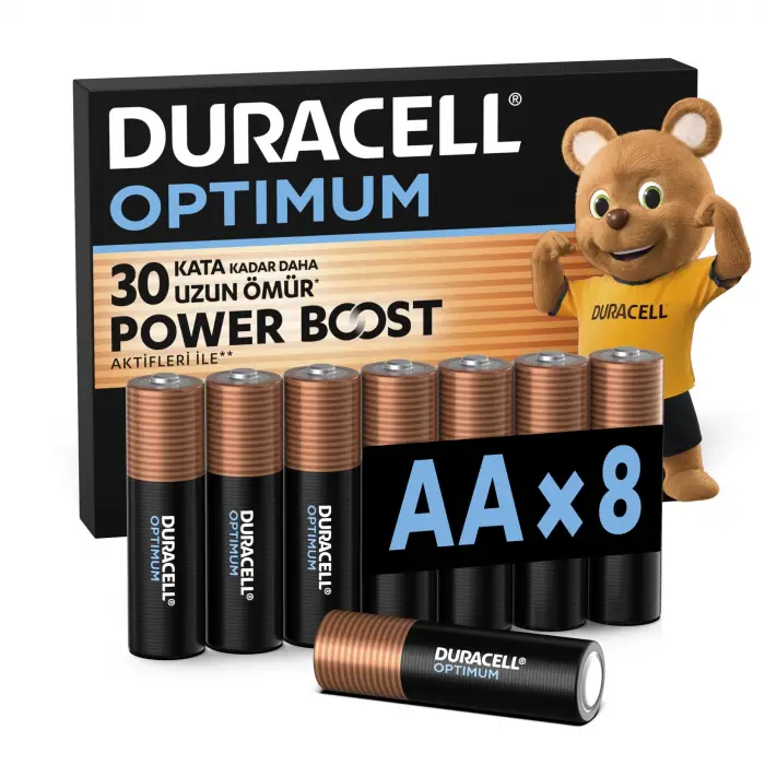 OPTIMUM AA Alkalin Pil (8’li Paket) – 1,5V