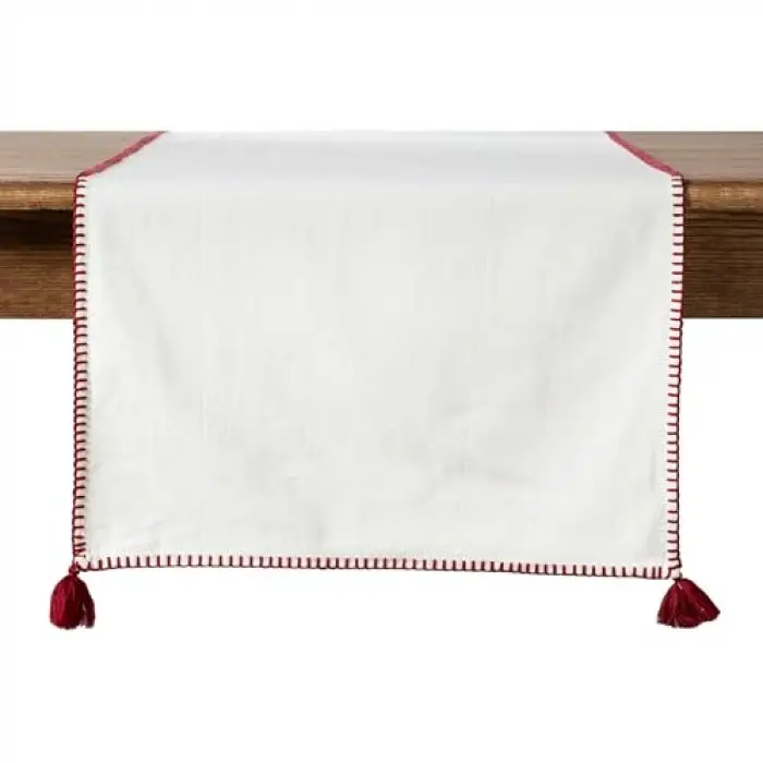 ORADEA PÜSKÜLLÜ RUNNER BORDO 45X145 CM