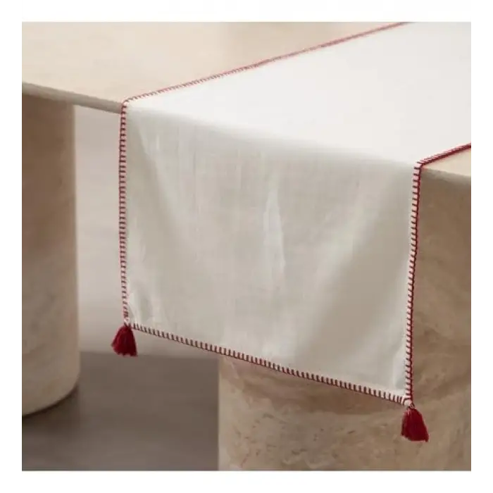 ORADEA PÜSKÜLLÜ RUNNER BORDO 45X145 CM