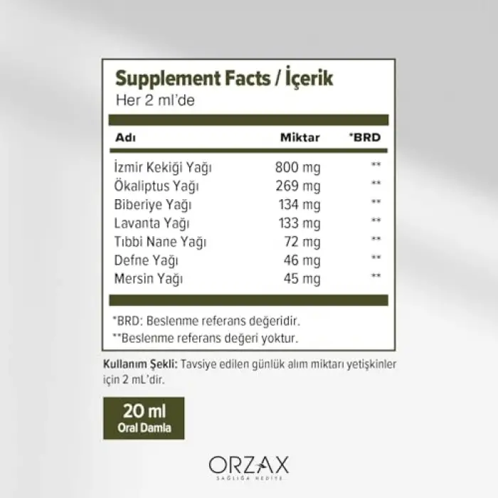Oregano Oil Damla 20 ml