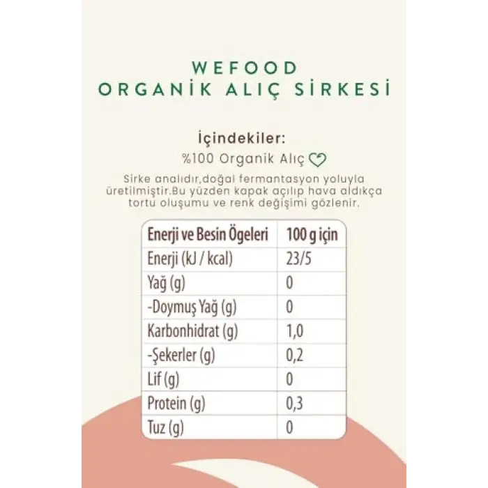 Organik Alıç Sirkesi 500 ml