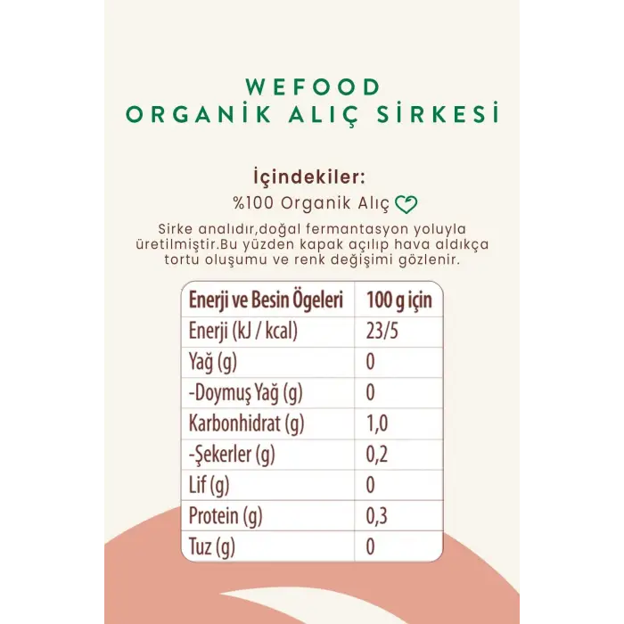 Organik Alıç Sirkesi 500 ml