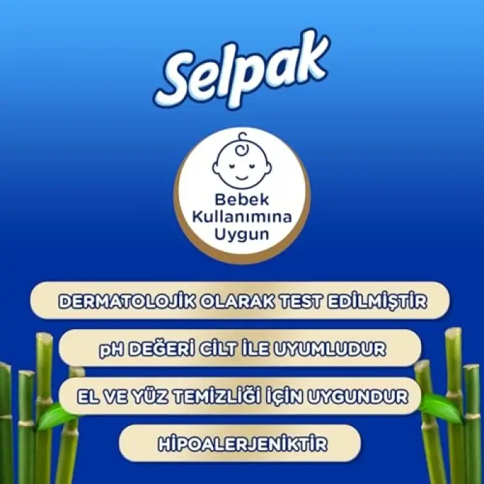 Organik Bambu Badem Sütlü Islak Mendil 1x50