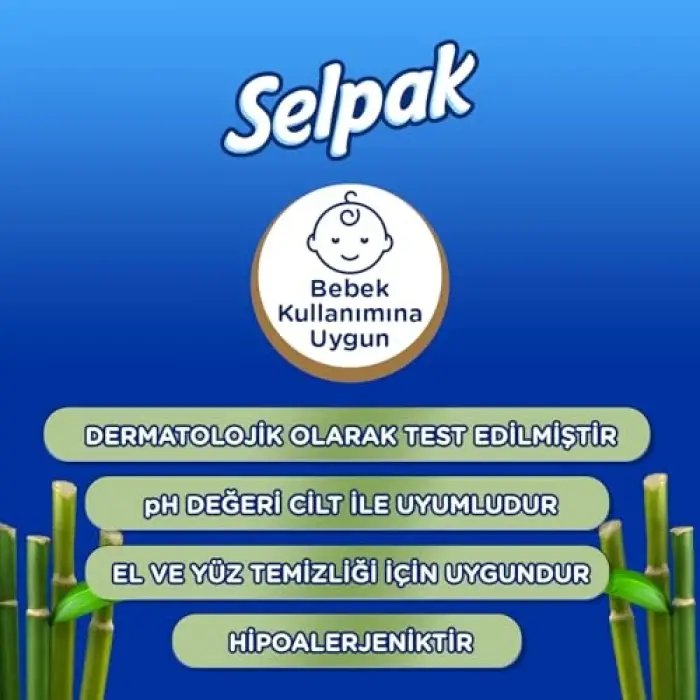 Organik Bambu Zeytinyağlı Islak Mendil 1x50