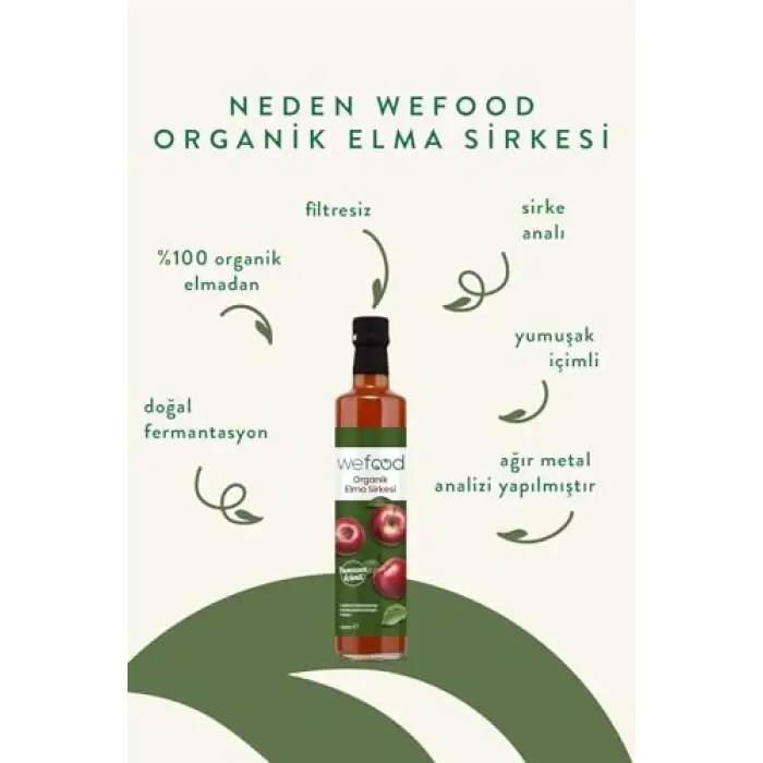 Organik Elma Sirkesi 500 Ml