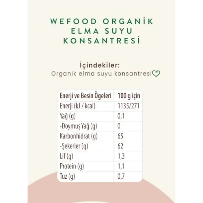 Organik Elma Suyu Konsantresi 340 ml