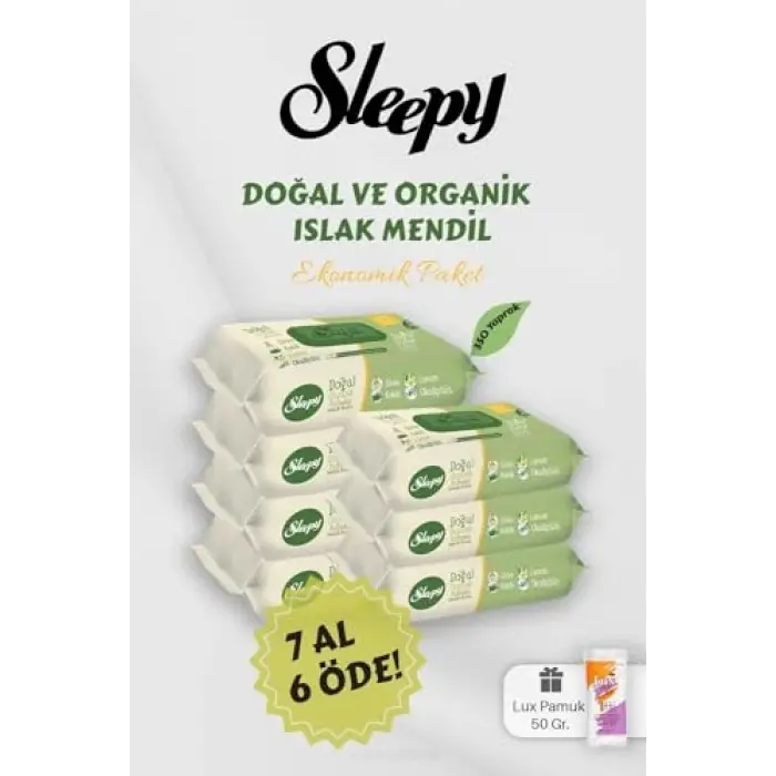 Organik Islak Mendil, 7 AL 6 Öde Hediyeli