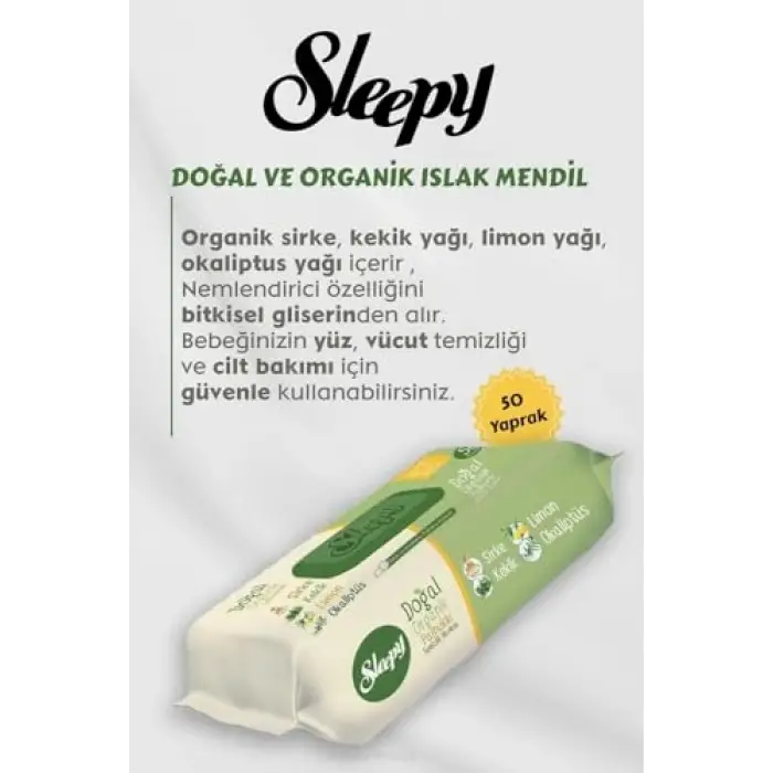 Organik Islak Mendil 7 AL 6 Öde Hediyeli