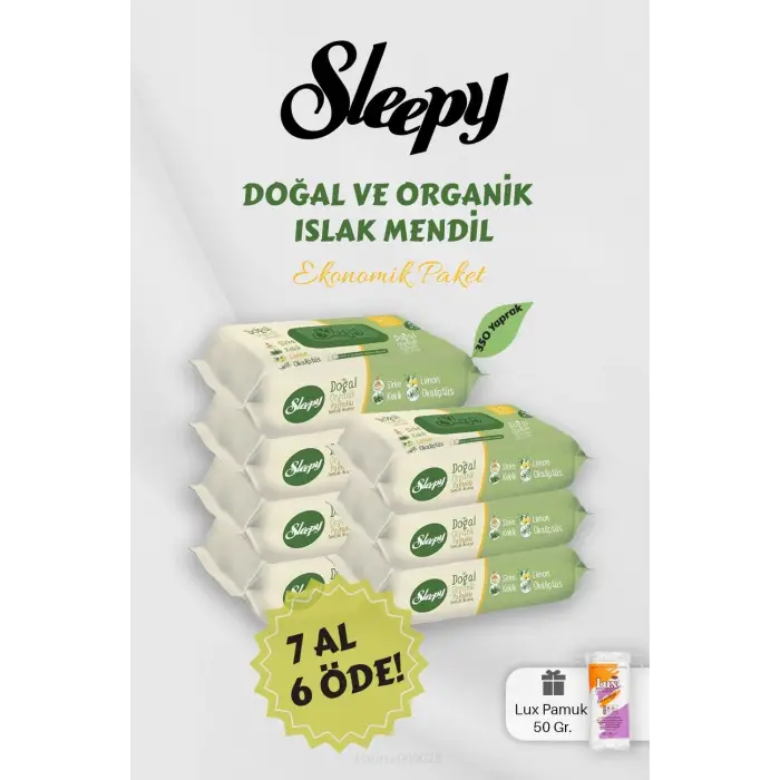 Organik Islak Mendil, 7 AL 6 Öde Hediyeli