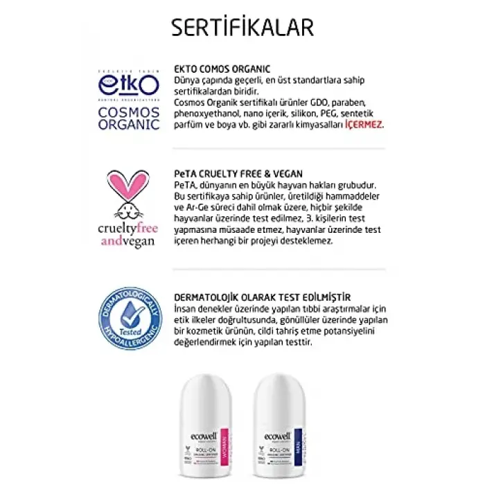 Organik Roll-On Erkek 75 ml