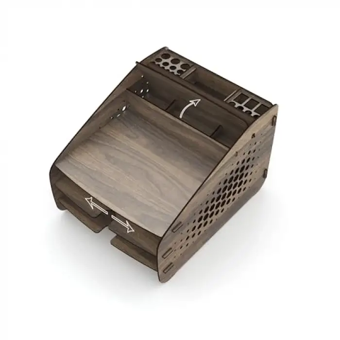Organizer, Medium Hexa Masaüstü Ceviz