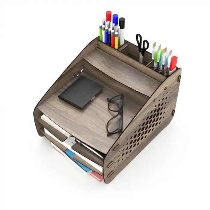 Organizer, Medium Hexa Masaüstü Ceviz