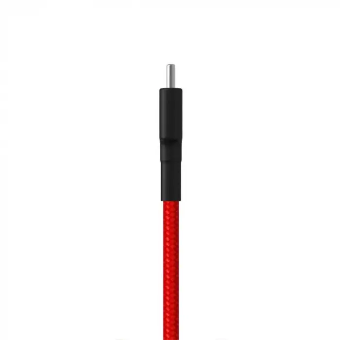 Örgülü USB Type C Kablo, Kırmızı (100 cm)
