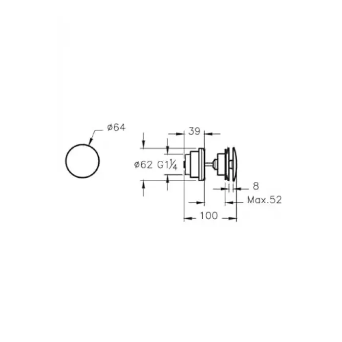 Origin A45149 Yuvarlak Lavabo Süzgeci, Universal, Basmalı, Krom