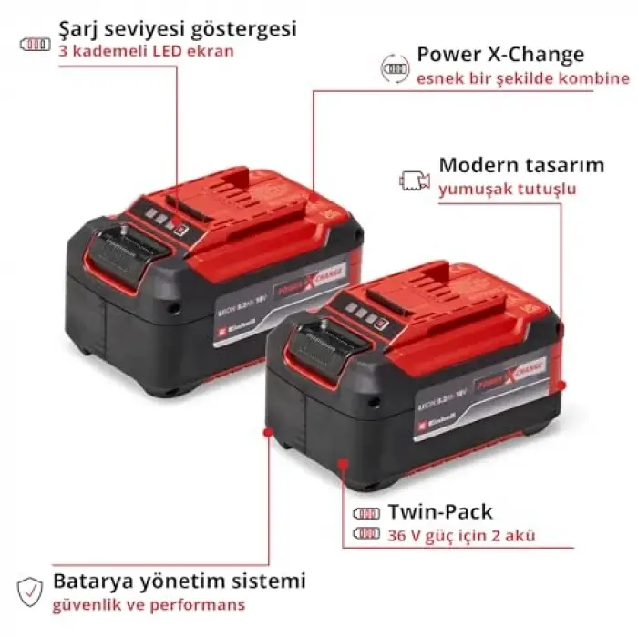 Orijinal 18 V 5,2 Ah PXC-Twinpack 4511526