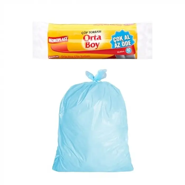 Orta Boy 40lı Çöp Torbası 55x57 cm (1 x 40 Adet)